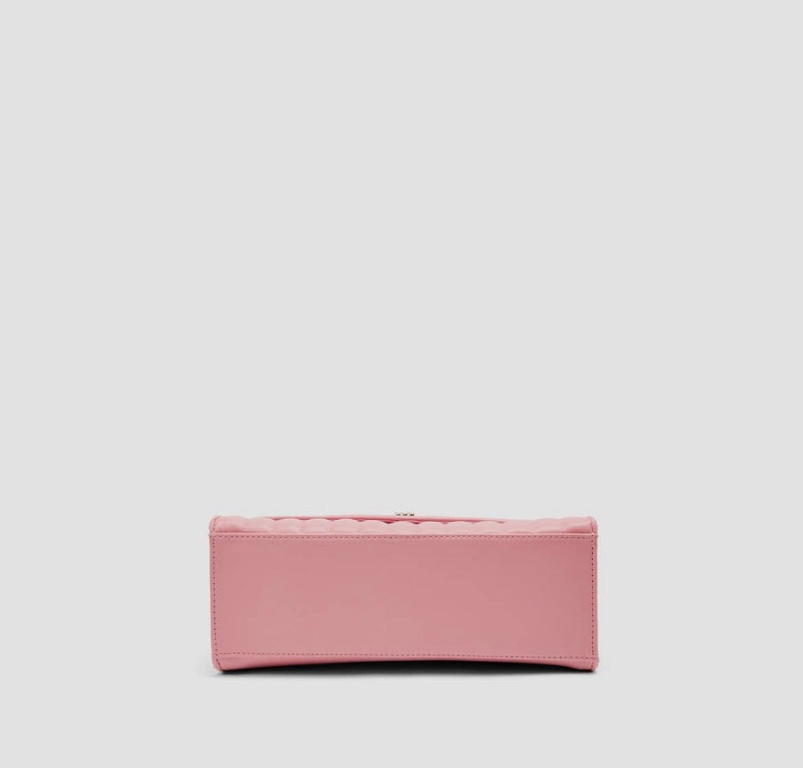 Brooklyn Quilted Satchel- Bubblegum Pink
