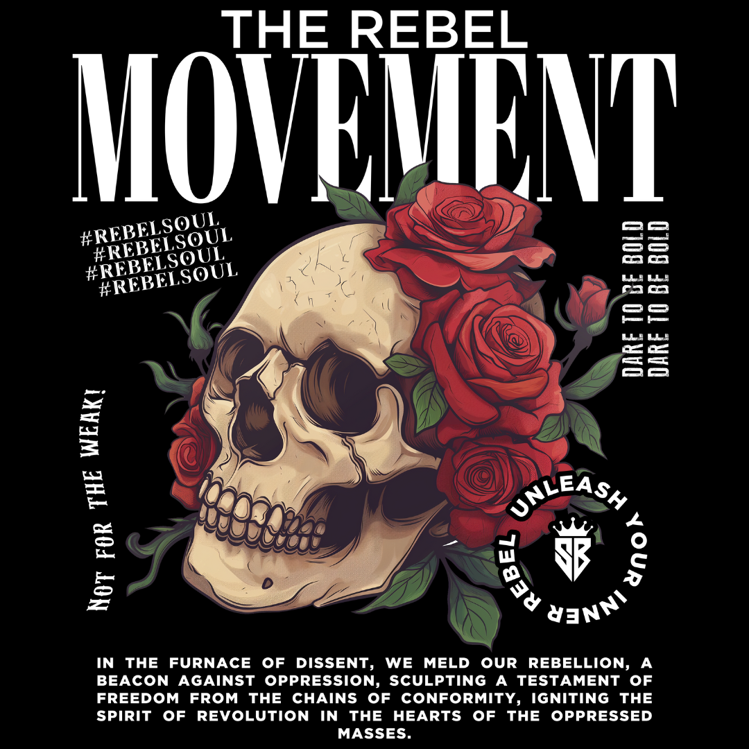 The Rebel Movement Tee- Black Mineral