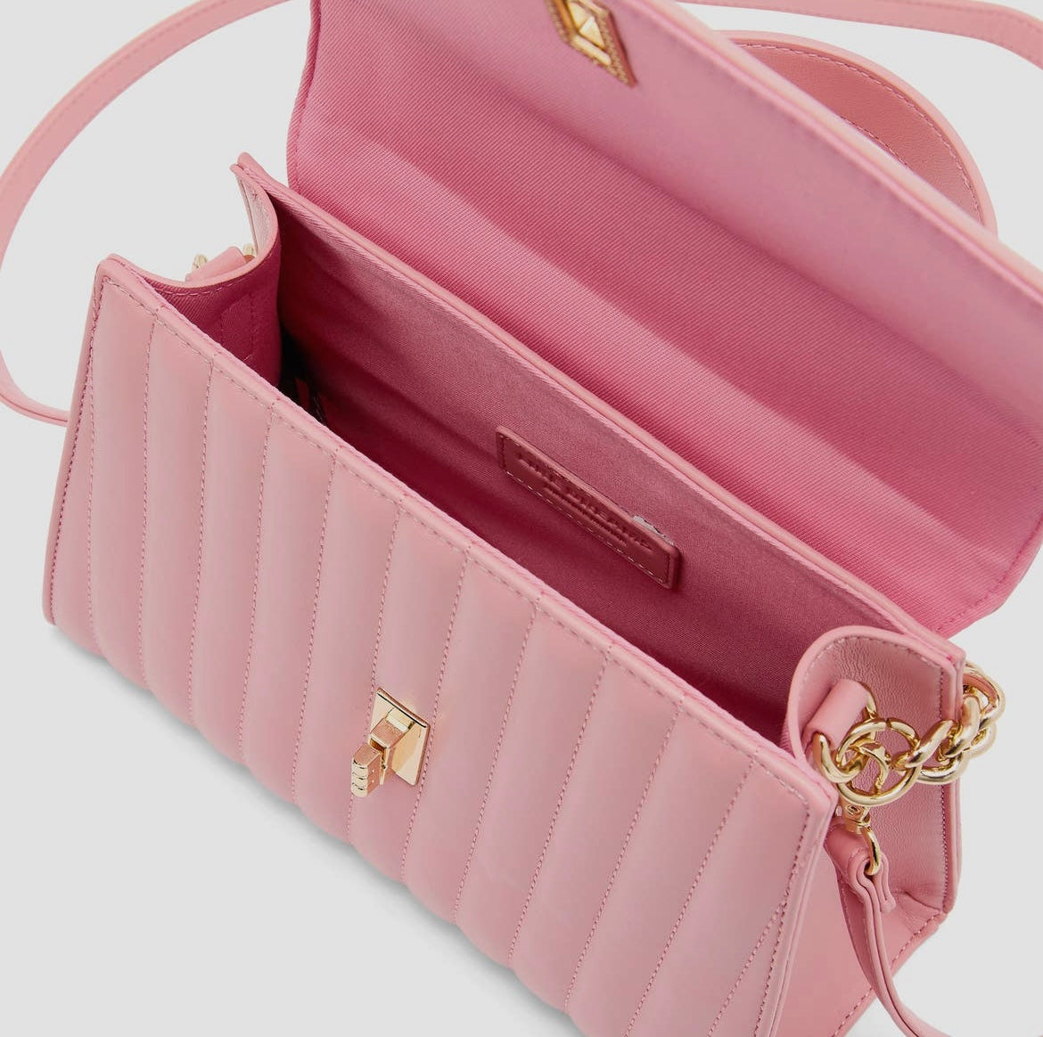 Brooklyn Quilted Satchel- Bubblegum Pink