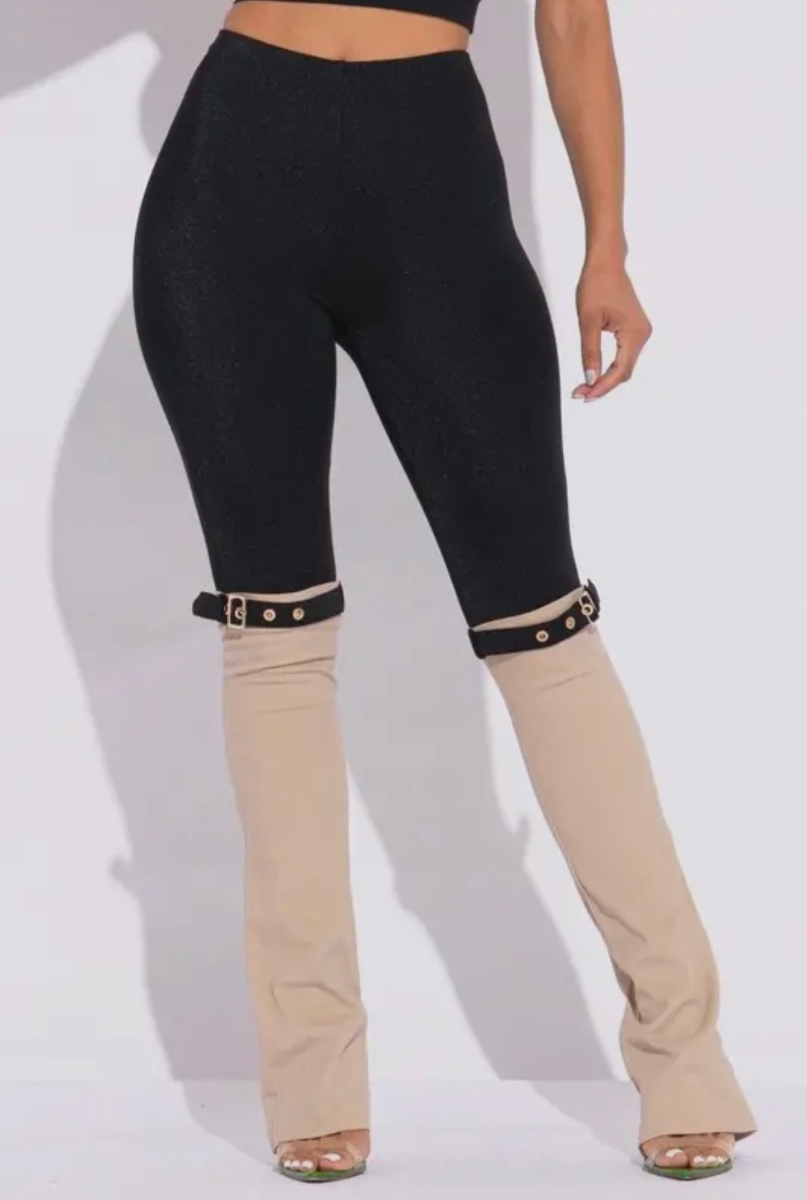 Buckle Up Contrast Pants