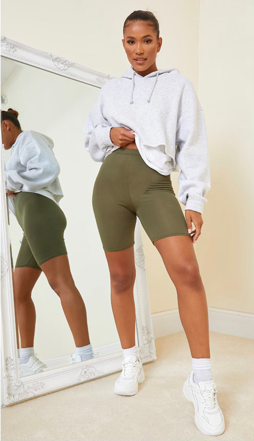 "Gotta Have It" Biker Shorts- Olive Green
