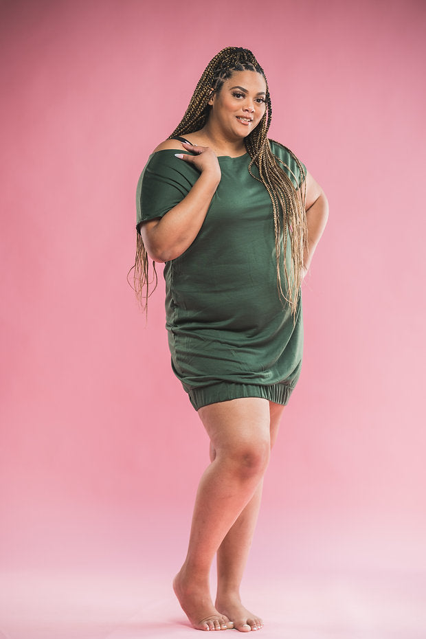 "In a Daze" Off the Shoulder Dress (Curvy)