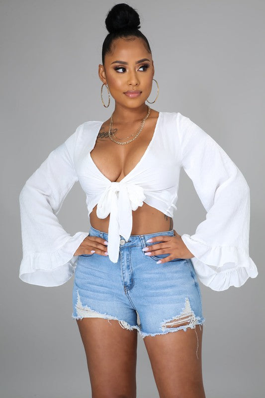Distressed Denim Shorts