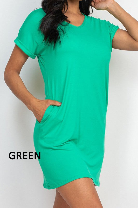 Green T-Shirt Dress