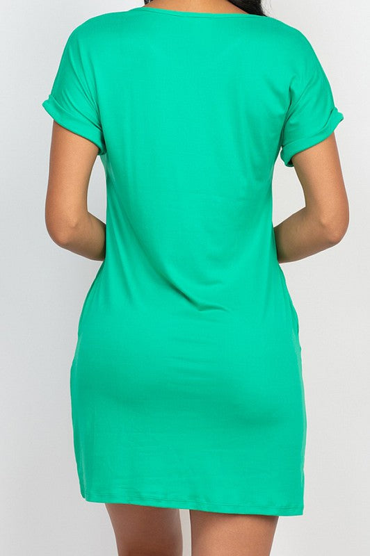 Green T-Shirt Dress
