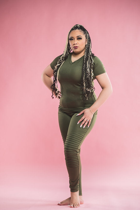 Match My Vibe Motto Legging Set