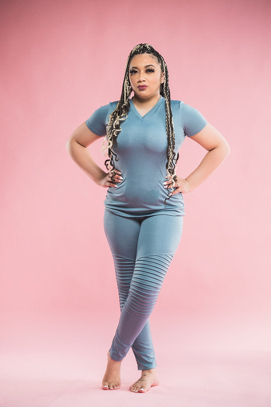 Match My Vibe Motto Legging Set