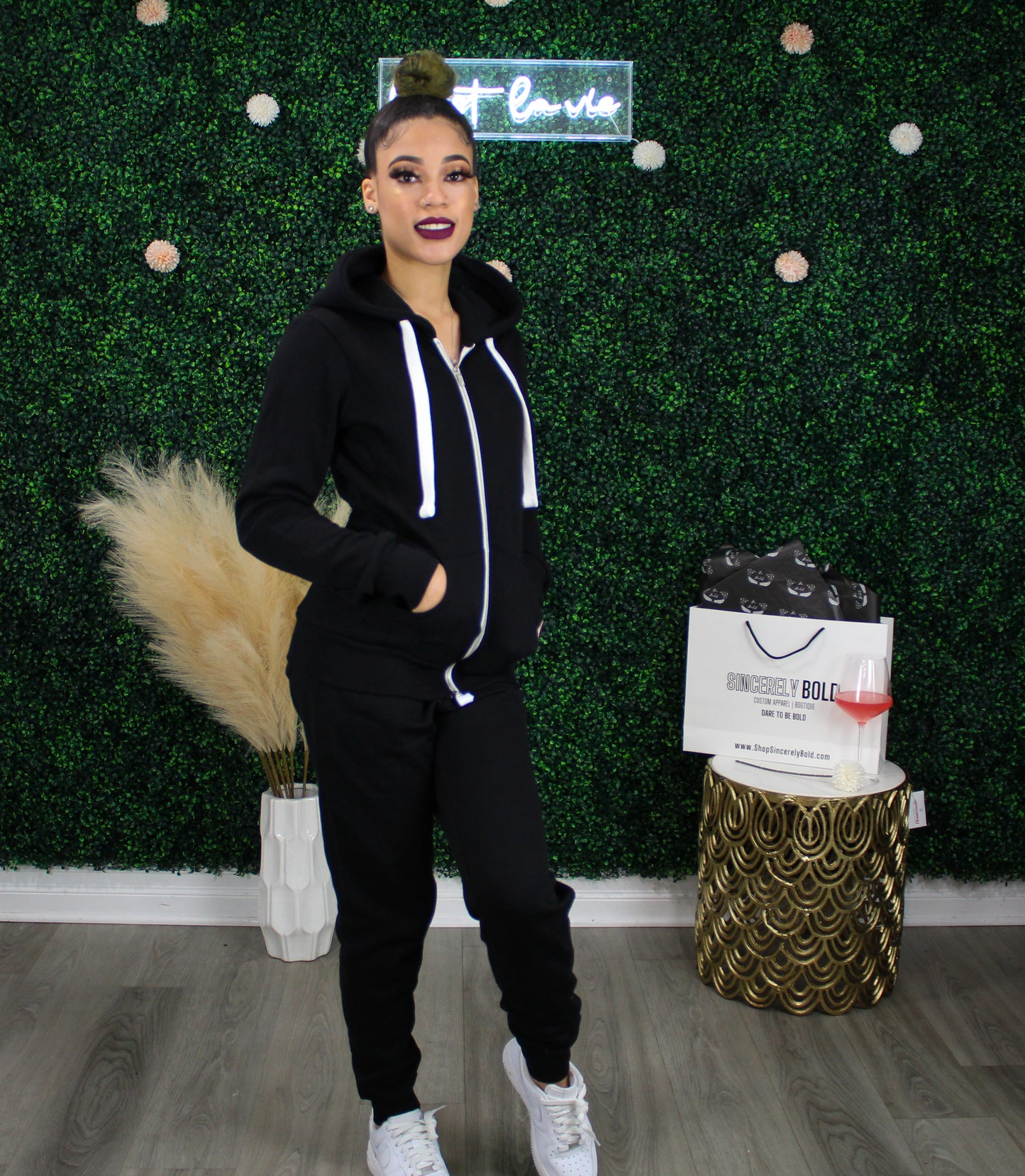 "Luxe Comfort" Jogger Set- Black