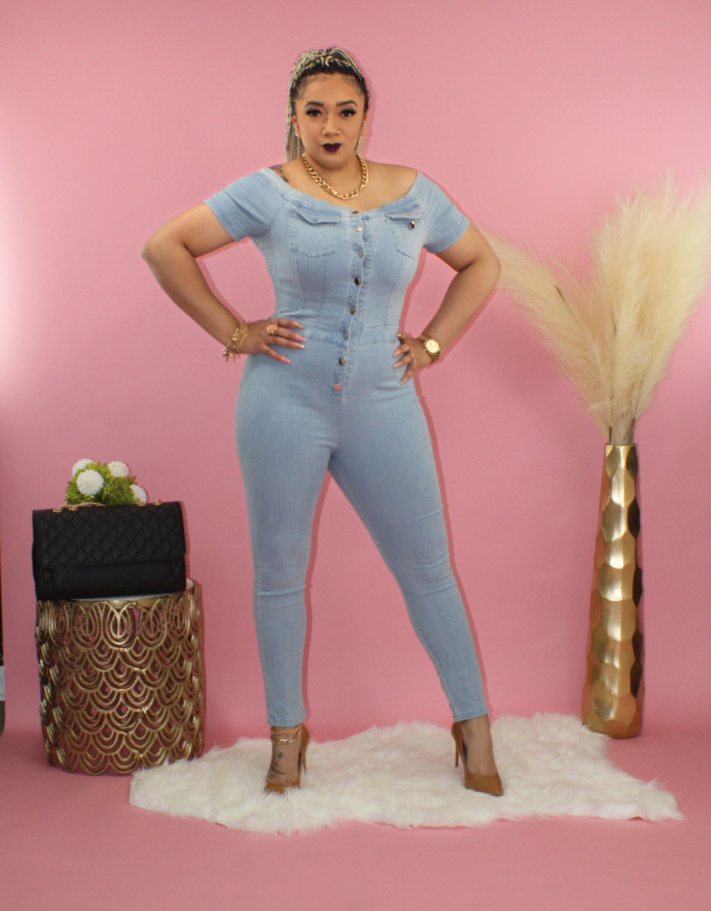 Women's Denim Jumpsuit