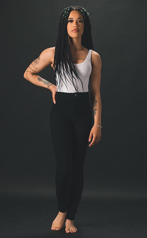 Stella High Waist Skinny Jeans- Black