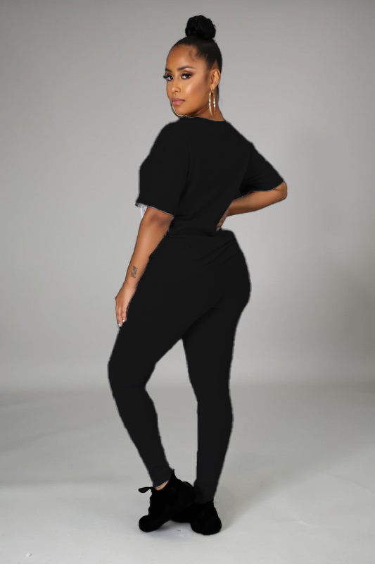 "Out N About" 2 Piece Legging Set - Black