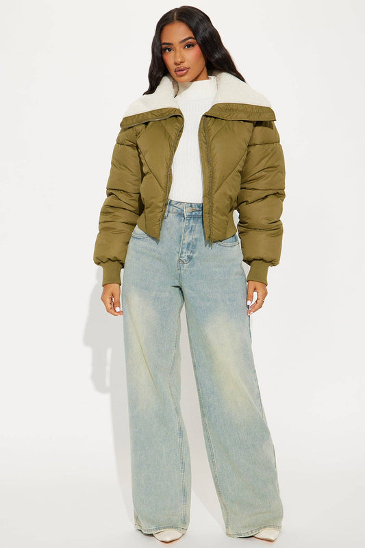 Stormie Sherpa Collar Puffer Jacket