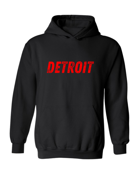 Detroit Grit Hoodie- Red